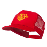 Youth Two Inches Diamond Embroidered Foam Mesh Cap