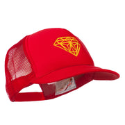 Youth Two Inches Diamond Embroidered Foam Mesh Cap