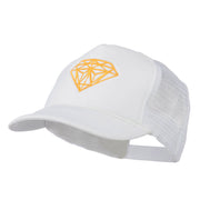 Youth Two Inches Diamond Embroidered Foam Mesh Cap