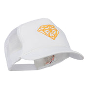 Youth Two Inches Diamond Embroidered Foam Mesh Cap