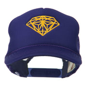 Youth Two Inches Diamond Embroidered Foam Mesh Cap