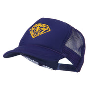 Youth Two Inches Diamond Embroidered Foam Mesh Cap