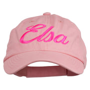 Youth Elsa Embroidered Washed Chino Twill Cap