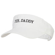 Yes, Daddy Embroidered Pro Style Cotton Washed Visor