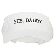 Yes, Daddy Embroidered Pro Style Cotton Washed Visor