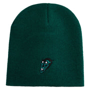 Nosferatu 1922 Count Orlok Symbol Embroidered 8 inch Acrylic Short Blank Beanie - Dark Green OSFM