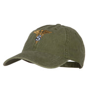 Army Medical Specialist Embroidered Washed Buckled Cap