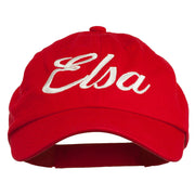 Youth Elsa Embroidered Washed Chino Twill Cap