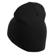 Nosferatu 1922 Count Orlok Symbol Embroidered 8 inch Acrylic Short Blank Beanie - Black OSFM