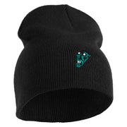 Nosferatu 1922 Count Orlok Symbol Embroidered 8 inch Acrylic Short Blank Beanie - Black OSFM