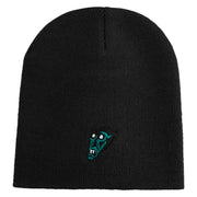 Nosferatu 1922 Count Orlok Symbol Embroidered 8 inch Acrylic Short Blank Beanie - Black OSFM