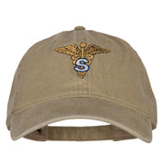 Army Medical Specialist Embroidered Washed Buckled Cap