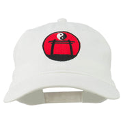 Yin and Yang Logo Embroidered Pigment Dyed Cap