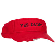 Yes, Daddy Embroidered Pro Style Cotton Washed Visor