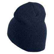 Nosferatu 1922 Count Orlok Symbol Embroidered 8 inch Acrylic Short Blank Beanie - Navy OSFM