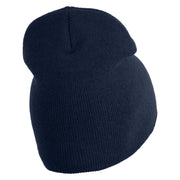 Nosferatu 1922 Count Orlok Symbol Embroidered 8 inch Acrylic Short Blank Beanie - Navy OSFM