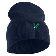 Nosferatu 1922 Count Orlok Symbol Embroidered 8 inch Acrylic Short Blank Beanie - Navy OSFM