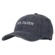 Yes Daddy Embroidered Unstructured Dyed Cotton Cap