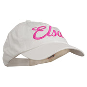 Youth Elsa Embroidered Washed Chino Twill Cap