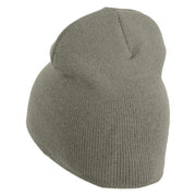 Nosferatu 1922 Count Orlok Symbol Embroidered 8 inch Acrylic Short Blank Beanie - Grey OSFM