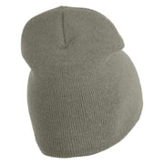Nosferatu 1922 Count Orlok Symbol Embroidered 8 inch Acrylic Short Blank Beanie - Grey OSFM
