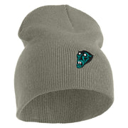 Nosferatu 1922 Count Orlok Symbol Embroidered 8 inch Acrylic Short Blank Beanie - Grey OSFM