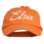 Youth Elsa Embroidered Washed Chino Twill Cap