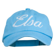 Youth Elsa Embroidered Washed Chino Twill Cap