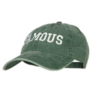 Famous Embroidered Washed Cotton Twill Cap