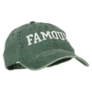 Famous Embroidered Washed Cotton Twill Cap