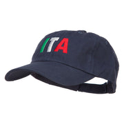 Italy ITA Flag Embroidered Low Profile Cap