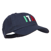 Italy ITA Flag Embroidered Low Profile Cap