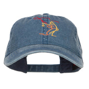 Fly Fishing Man Embroidered Washed Cap