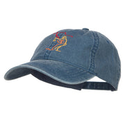 Fly Fishing Man Embroidered Washed Cap