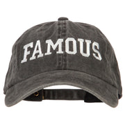 Famous Embroidered Washed Cotton Twill Cap