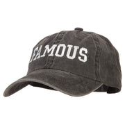 Famous Embroidered Washed Cotton Twill Cap