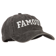 Famous Embroidered Washed Cotton Twill Cap