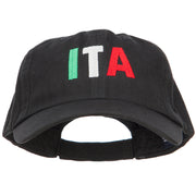 Italy ITA Flag Embroidered Low Profile Cap