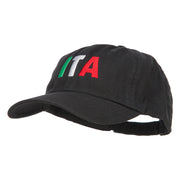 Italy ITA Flag Embroidered Low Profile Cap