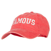 Famous Embroidered Washed Cotton Twill Cap