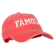 Famous Embroidered Washed Cotton Twill Cap