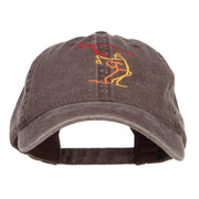 Fly Fishing Man Embroidered Washed Cap