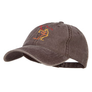 Fly Fishing Man Embroidered Washed Cap