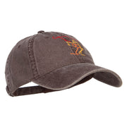 Fly Fishing Man Embroidered Washed Cap