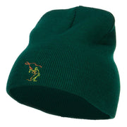 Fly Fishing Man Embroidered Short Beanie