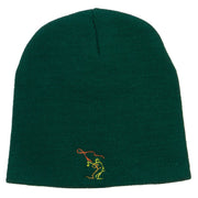 Fly Fishing Man Embroidered Short Beanie