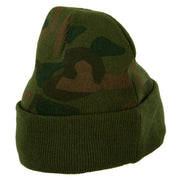 US Army Logo Embroidered Camo Long Beanie