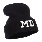 MD Maryland State Embroidered Long Beanie