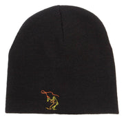 Fly Fishing Man Embroidered Short Beanie