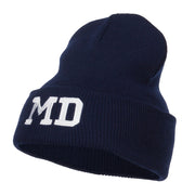 MD Maryland State Embroidered Long Beanie